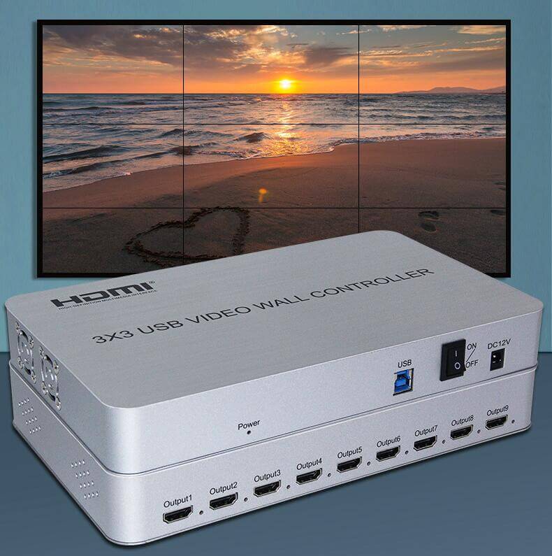 3x3 video wall processor