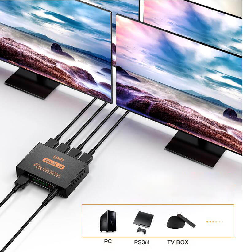 4 way hdmi splitter