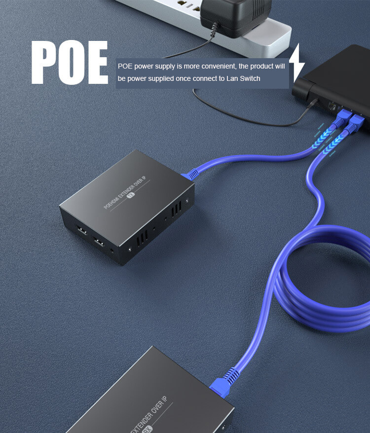 hdmi extender cat6 poe