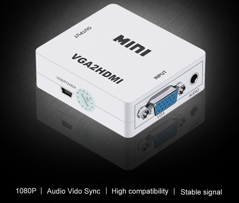 vga to hdmi audio video converter