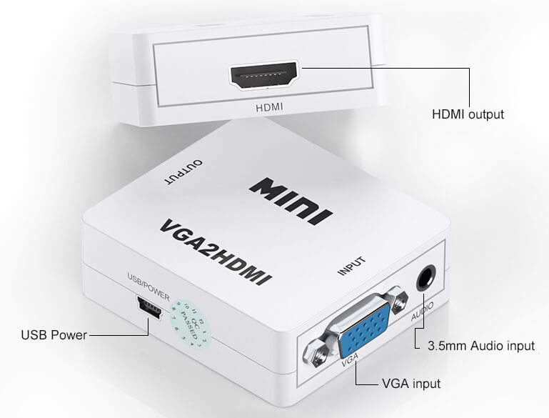 vga to hdmi audio video converter